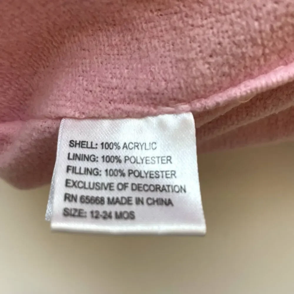 Girl's Pink Winter Hat Sz 12-24 Months
